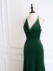Green Mermaid Velvet Long Corset Prom Dress, Green Corset Formal Evening Dresses outfit, Prom Dress Tight