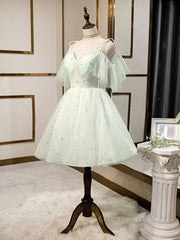 Green tulle short Corset Prom dress, green tulle Corset Homecoming dress outfit, Prom Dresses Navy