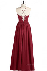 Halter Wine Red Lace and Chiffon Long Corset Bridesmaid Dress outfit, Wedding Shoes Bride