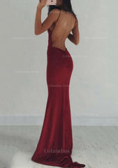 Jersey Corset Prom Dress Sheath/Column V-Neck Sweep Train With Pleated Gowns, Party Dress Aesthetic