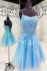 Lace Applique A-line Corset Homecoming Dress Short Corset Prom Dress,Semi Corset Formal Dresses outfit, Prom Dresses 2034