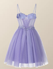 Lavender Corset A-line Short Corset Homecoming Dress outfit, Prom Dresses Inspired
