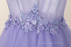Lavender Corset A-line Short Corset Homecoming Dress outfit, Prom Dress Inspirational