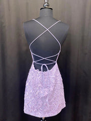Lavender Lace Short Corset Homecoming Dresses,Backless Hoco Dress outfits, Homecoming Dresses 2028