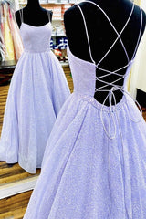 Lavender Spaghetti Strap Sparkly Corset Prom Dress Long, Shiny Long Evening Dress outfit, Party Dress Classy Christmas