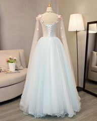 Light Blue Long Corset Formal Dress Party Dresses, Unique Blue Corset Prom Dress Gown Gowns, Prom Dress Sites