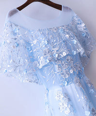 Light Blue Tulle Lace Long Corset Prom Dress, Blue Lace Graduation Dress outfits, Maxi Dress Outfit