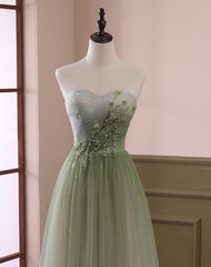 Light Green Gradient Tulle Long Corset Formal Dress, Green Beaded Sweetheart Corset Prom Dresses outfit, Formal Dresses Royal Blue