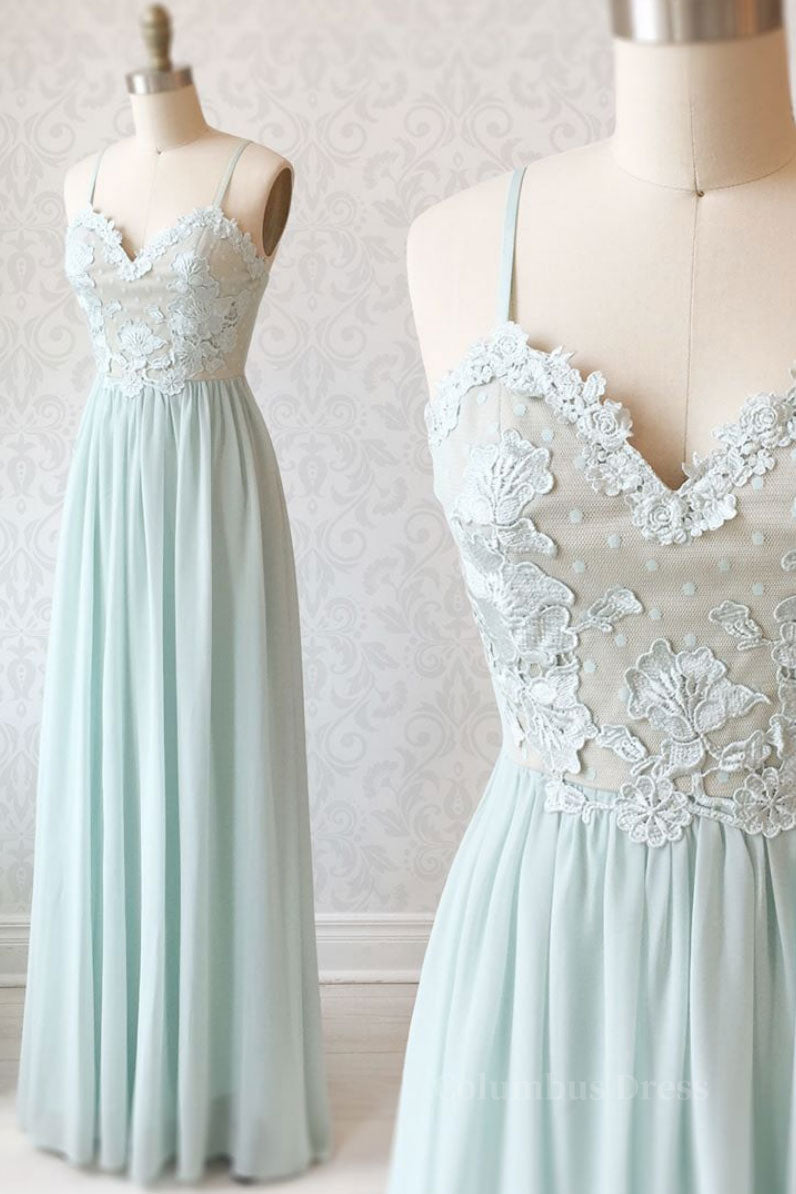 Light green tulle lace long Corset Prom dress, green evening dress outfit, Homecoming Dresses Unique