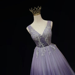 Light Purple Tulle Gradient Lace Applique Corset Formal Dress, Long Corset Prom Dress outfits, Formal Dresses For Weddings Guest