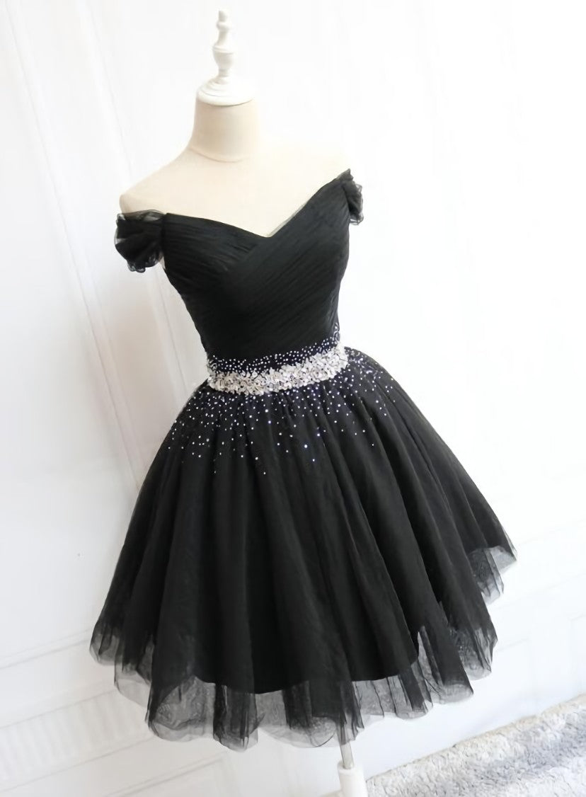 Little Black Corset Homecoming Dress Tulle Cute Short Corset Formal Dress outfit, Prom Dress Prom Dress