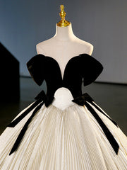 Black Velvet Long Corset Prom Dress, Champagne A-Line Corset Formal Dress Evening Dress outfit, Bridesmaid Dress For Girls