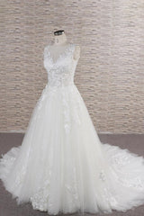 Long A-line Sweetheart Applqiues Lace Tulle Corset Wedding Dress outfit, Wedding Dress Vintage Lace
