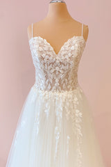 Long A-Line Sweetheart Tulle Appliques Lace Corset Wedding Dress outfit, Wedding Dresses 2026