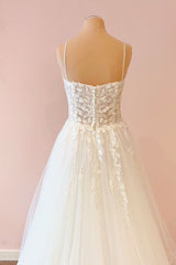 Long A-Line Sweetheart Tulle Appliques Lace Corset Wedding Dress outfit, Wedding Dress Wedding Dresses