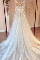 Long A-Line Tulle Sweetheart Appliques Lace Corset Wedding Dress outfit, Wedding Dresses Backless