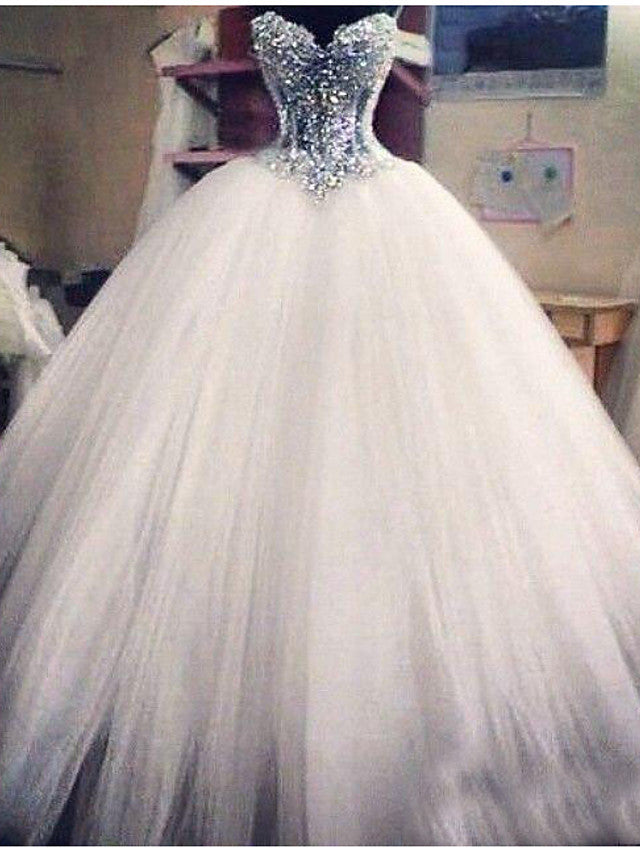 Long Corset Ball Gown Strapless Lace Tulle Corset Wedding Dresses outfit, Wedding Dresses Simple Elegant