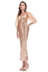 Long Sleeve Tea Length Corset Prom Dresses outfit, Formal Dress Website