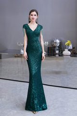 Long Sleeve V Neck Lace Corset Prom Dresses Thin Cap Sleeve Gowns, Bridesmaid Dress Color Scheme