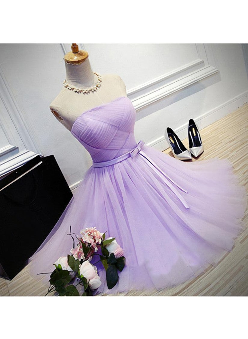 Lovely Tulle Short Corset Homecoming Dress, Scoop Simple Cute Corset Prom Dress Grduation Dress outfits, Party Dress Express