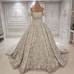 Luxurious Off the shoulder Lace appliques Appliques Corset Wedding Dress outfit, Wedding Dresse Styles