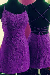 Mermaid Backless Purple Lace Corset Prom Dresses, Mermaid Purple Corset Homecoming Dresses, Short Purple Lace Corset Formal Evening Dresses outfit, Formal Dresses 2025