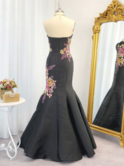 Mermaid Sweetheart Beading Floor-Length Satin Dress outfits, Bridesmaid Dress As Wedding Dress