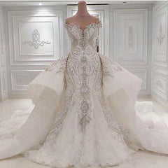 Mermaid Sweetheart Floor Length Wide Hem Tulle Beading Corset Wedding Dress outfit, Wedding Dresses Ball Gown