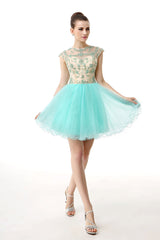Mint Green Beaded Short Corset Homecoming Dresses outfit, Party Dress Reception Wedding