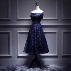 Navy Blue Lace Off Shoulder Corset Wedding Party Dress Corset Bridesmaid Dress,Blue Corset Formal Dress outfit, Wedding Dress Shape
