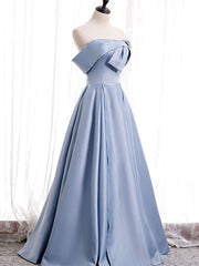 Off the Shoulder Blue Satin Long Corset Prom Dresses, Off Shoulder Blue Corset Formal Evening Dresses outfit, Formal Dress Shops Near Me