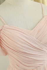 Off the Shoulder Blush Pink Corset Bridesmaid Dress outfit, Prom Dress Shop Near Me