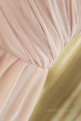 Off the Shoulder Blush Pink Corset Bridesmaid Dress outfit, Prom Dresses V Neck