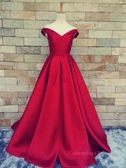 Off the Shoulder Red Long Corset Prom Dresses, Red Long Corset Formal Evening Dresses outfit, Party Dress Designs