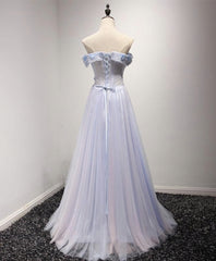Light Blue Tulle Lace Long Corset Prom Dress, Lace Evening Dress outfit, Evening Dress Long Sleeve