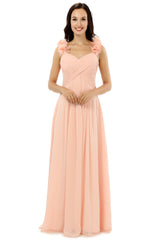 Pink Chiffon Halter Backless With Pleats Corset Bridesmaid Dresses outfit, Party Dress Style