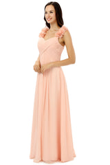 Pink Chiffon Halter Backless With Pleats Corset Bridesmaid Dresses outfit, Party Dresses Styles
