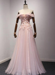Pink Off Shoulder Handmade Corset Formal Dresses , Long Corset Prom Dresses outfit, Prom Dresses Backless