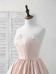 Pink Sweetheart Neck Short Corset Prom Dress Pink Corset Homecoming Dresses outfit, Slip Dress