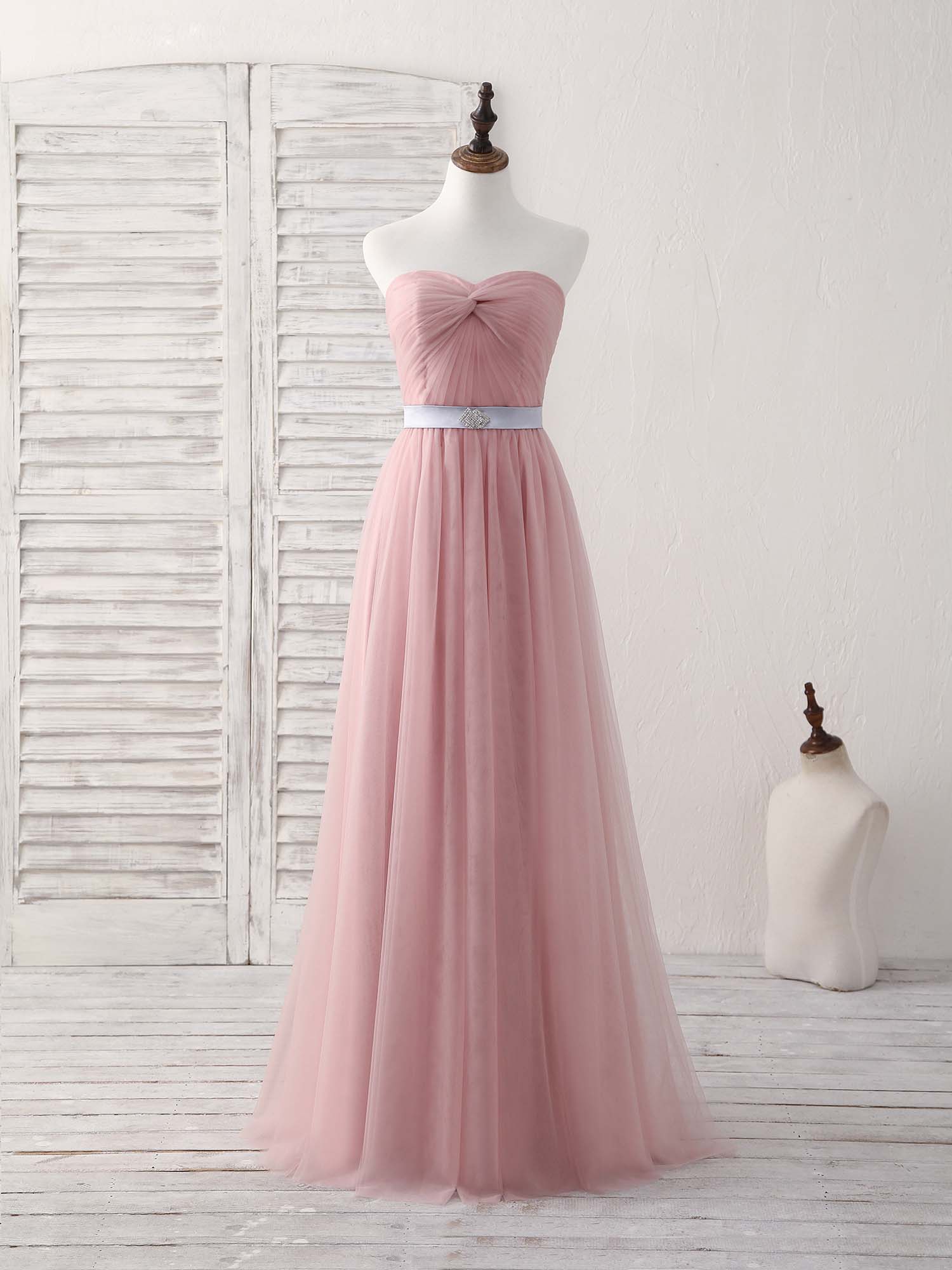 Pink Sweetheart Neck Tulle Long Corset Prom Dress, Aline Pink Corset Bridesmaid Dress outfit, Party Dress Teens