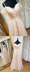 Pink sweetheart neck tulle long Corset Prom dress, pink evening dress outfit, Evening Dresses Cocktail