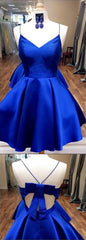 Royal Blue Short Cute Fashion Corset Homecoming Dresses outfit, Prom Dress Tight