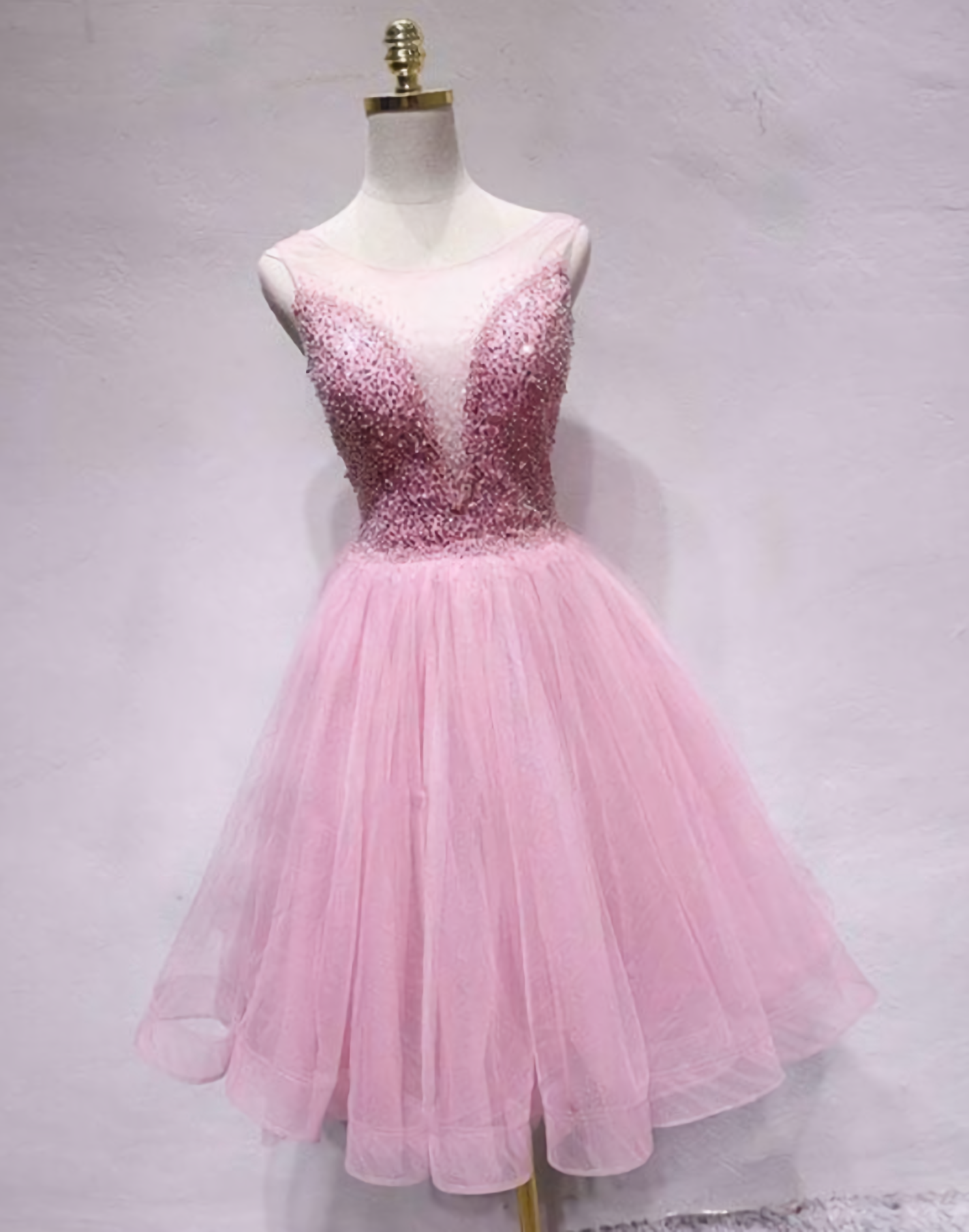 Spark Queen Pink Tulle Sequin Short Corset Prom Dress, Pink Corset Homecoming Dress outfit, Evening Dresses Australia