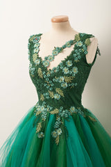 Unique V Neck Green Tulle Lace Short Corset Prom Dress, Green Corset Homecoming Dress outfit, Wedding Invitations