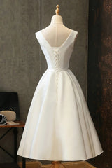 Corset Prom Dresses, Satin V Neck Short Corset Prom Dress, Corset Bridesmaid Dress outfit, Bridesmaid Gown
