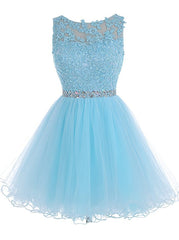 Lace Blue Fitted Short Cute Sweet 16 For Teens Corset Homecoming Dresses outfit, Formal Dresses Modest