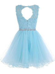 Lace Blue Fitted Short Cute Sweet 16 For Teens Corset Homecoming Dresses outfit, Formal Dresses For Black Tie Wedding
