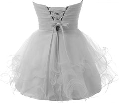 Short Sweet 16 Blue Tulle Fitted Corset Homecoming Dresses outfit, Formal Dresses Cocktail
