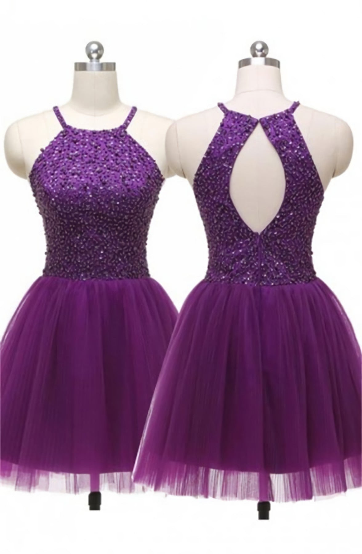 Dark Plum Short Tulle Sleeveless Cute For Teens Corset Homecoming Dresses outfit, Prom Dresse Long