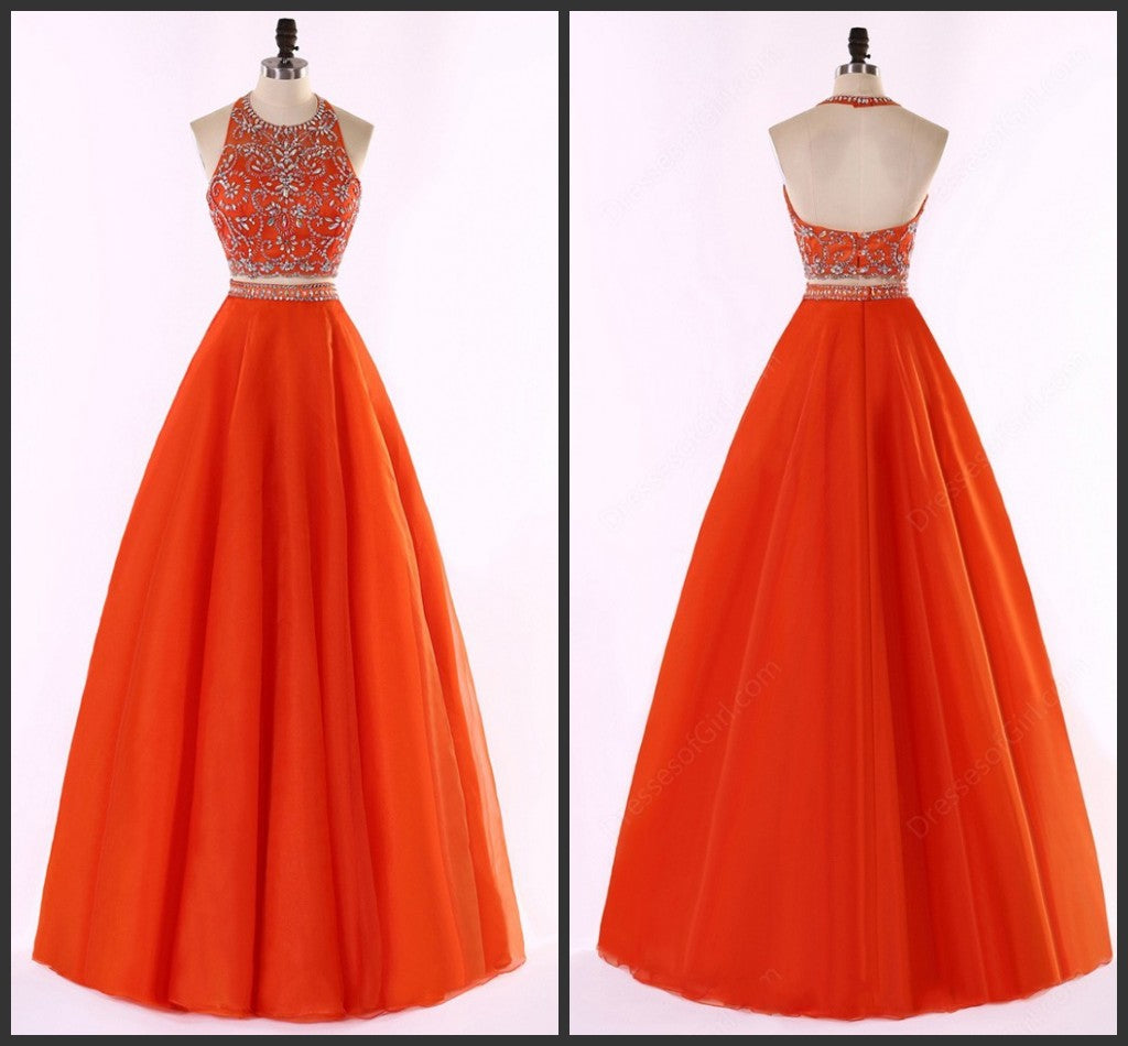 2 Piece Corset Prom Dresses, New Style Evening Gowns outfit, Evening Dress Long Elegant